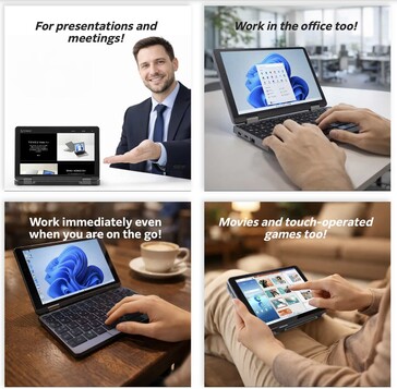 The Pocket 8 laptop is extremely compact.