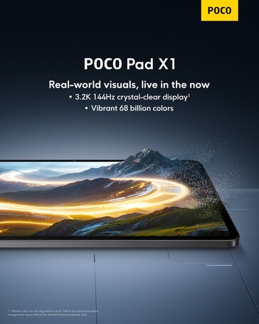 Poco Pad X1 specs teaser (Image Source: Poco)