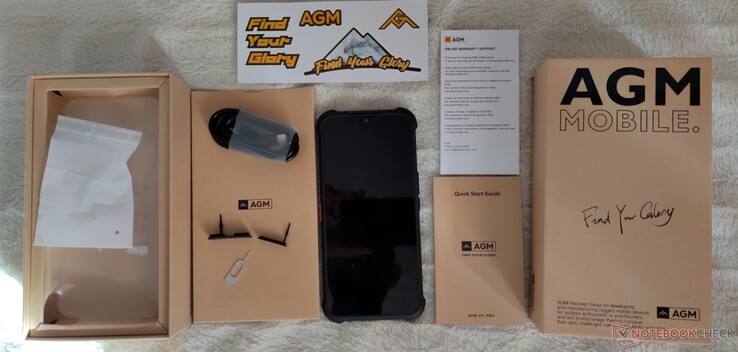 AGM H5 Pro rugged smartphone standard retail package without dock (Source: Own)