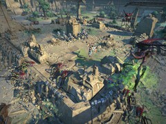 An image showing a battle in Age of Wonders: Planetfall.
