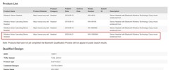 The Sony WH-1000XM4 has a MediaTek MT2811S Bluetooth chip, according to the Bluetooth SIG. (Image source: Bluetooth SIG via The Walkman Blog)