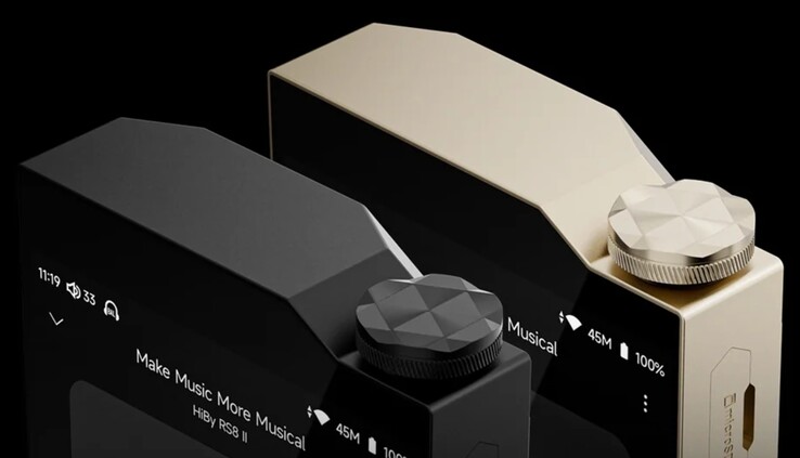 The volume knob of the HiBy RS8 II is crafted with a jewel-like appearance. (Image source: HiBy)