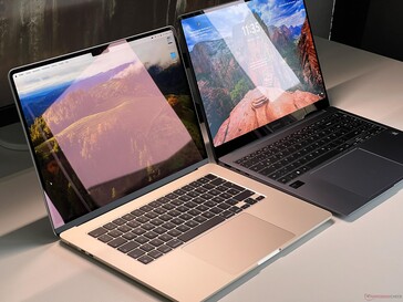 MacBook Air 15 (left) vs. Galaxy Book4 Pro (right)