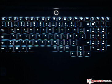 Keyboard backlighting (single color here)