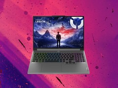 The Lenovo Legion 5i Gen 9 (2024) has a 4-zone RGB keyboard. (Image source: Lenovo/Walmart, Unsplash, edited)