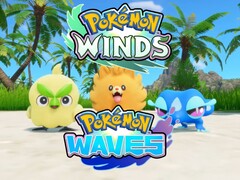 Banner for Pokémon Winds and Waves starters shown
