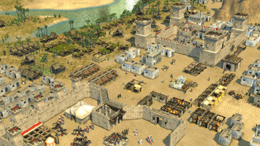 An image showing a city in Stronghold Crusader 2.
