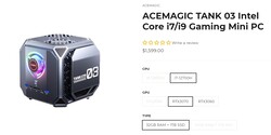 ACEMAGIC unveils gaming Tank, a cubic Mini-PC with up to Core i9-12900H &  GeForce RTX 3080M 