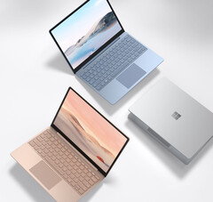 The Surface Laptop Go 2 is expected to launch in four colours, including the three shown here. (Image source: Microsoft)