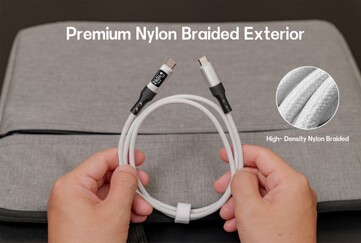 The cable features a braided nylon jacket.