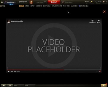 World of Tanks 1.3 video placeholder error