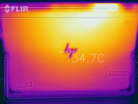 Temperature development rear (load)