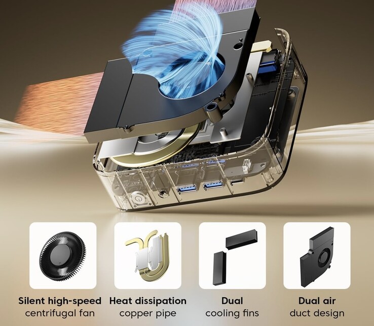 The AceMagic K1 mini PC sports a pretty decent cooling system.