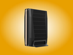 The SFF RTX Spark can be used vertically or horizontally.