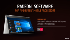 Ryzen Mobile APUs will be serviced directly via Radeon Software updates. (Source: AMD)