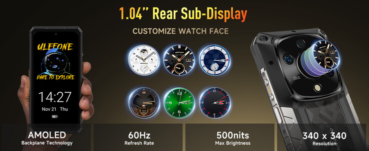 The second display can be used for notifications..