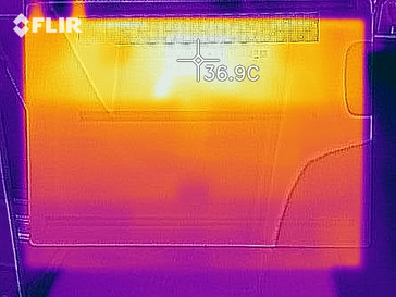 bottom of base unit while idling