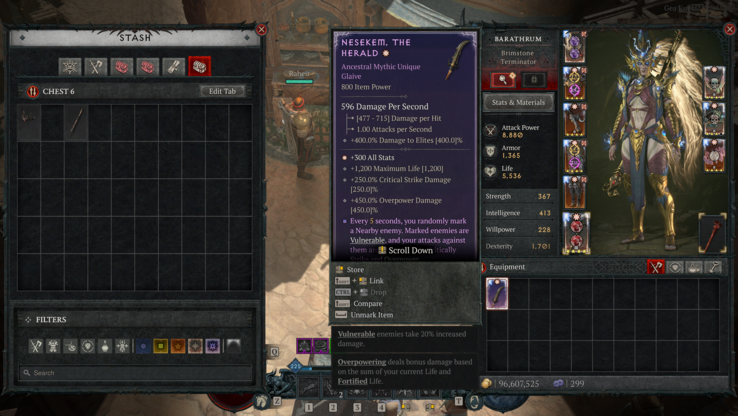 Mythic Unique items, on the other hand, are still elusive