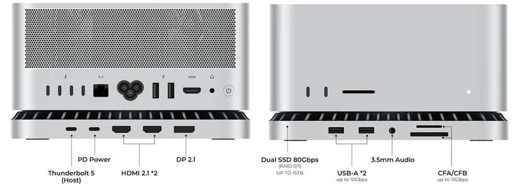 The Mac Studio dock supports CFexpress cards (Image source: RayCue)