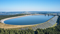 The bigger and higher, the cheaper pumped storage plants become - here Markersbach in the Ore Mountains. (Image source: Vattenfall)