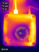 GMKtec NucBoc M6 Ultra during the stress test (underside)