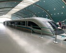 Current commercial maglev trains, such as the Shanghai maglev pictured here, operate at maximum speeds of 186 to 268 mph.