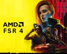 Cyberpunk 2077 characters with AMD FSR 4 logo (Image source: Edited using Cyberpunk 2077 official artwork from CD Projekt Red)