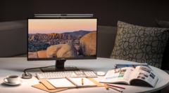 The BenQ ScreenBar Plus fits snugly on external monitors. (Image source: BenQ)