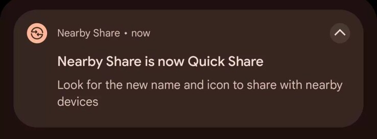 Google appears to be renaming Nearby Share to Quick Share. (Image via @Za_Raczke)