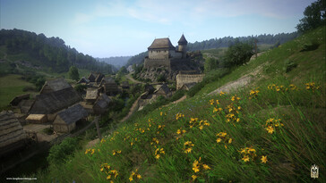 An image from the game Kingdom Come: Deliverance showing a castle and a village. (Image source: Steam)