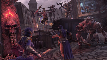 An image showing a battle in Mordheim: City of the Damned.