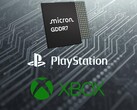 PlayStation and Xbox logos seen underneath Micron GDDR7 DRAM (Image source: Micron, Sony PlayStation, Xbox Gaming with edits)