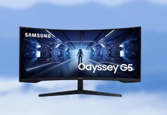 The Samsung Odyssey G5 was launched back in 2021. (Image source: Samsung, Daniele Pelusi on Unsplash, edited)