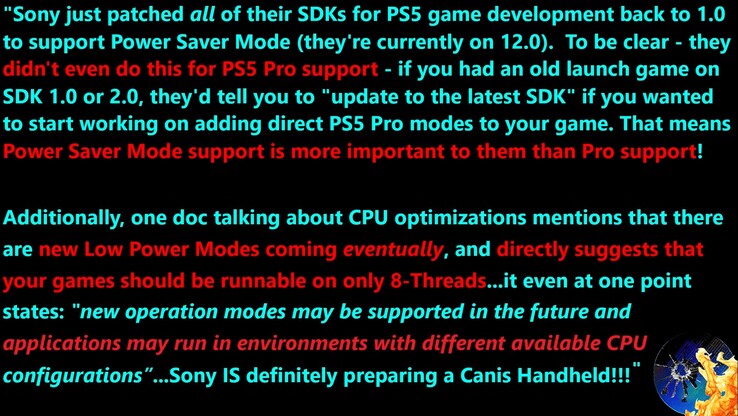 Sony seems to be preparing developers for the PS6 handheld. (Image source: Moore's Law Is Dead on YouTube)
