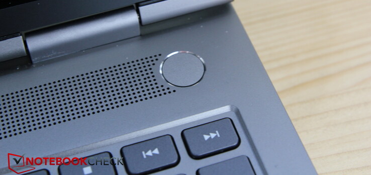 Power button with integrated fingerprint scanner
