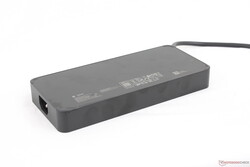 Relatively slim (~20 x 9 x 2.5 cm) 330 W barrel AC adapter