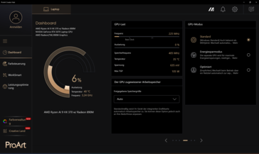 ProArt Creator Hub GPU options