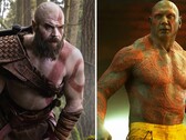 A side-by-side picture of Ryan Hurst and Dave Bautista