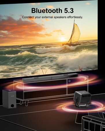 A soundbar, for example, can be connected via Bluetooth. (Image source: Ultimea)