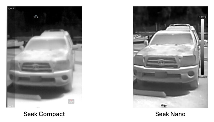 The latest Nano cameras greatly improve upon image detail versus first generation Seek Thermal cameras. (Image source: Seek Thermal)