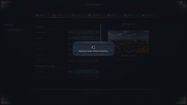 Detailed settings without restarting - just be ready to wait