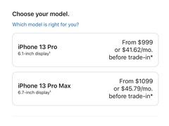 Apple&#039;s prices for the iPhone 13 Pro and iPhone 13 Pro Max are undeniably high (Image: Apple Store)