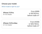 Apple's prices for the iPhone 13 Pro and iPhone 13 Pro Max are undeniably high (Image: Apple Store)