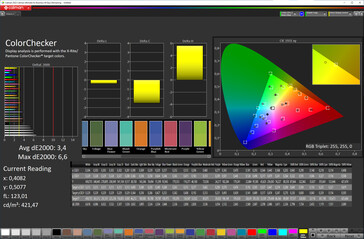 Colors (color temperature: Warm, target color space: sRGB)