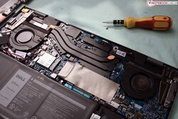 A 35-Watt Intel SoC and Nvidia dGPU mean that you need a double fan here.