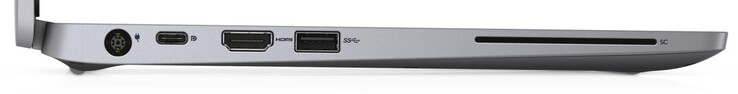 Left side: power supply, USB 3.2 Gen 2 (Type-C; DisplayPort, Power Delivery), HDMI, USB 3.2 Gen 1 (Type-A)