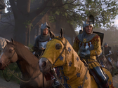 A screengrab showing Kingdom Come Deliverance 2's Henry and Hans Capon riding horses