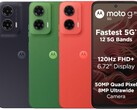 The Moto G35 5G comes in Leaf Green, Midnight Black, and Guava Red colorways (Image source: Motorola)