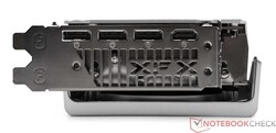 The external connections of the XFX Speedster MERC 310 Radeon RX 7900 XTX Black Edition