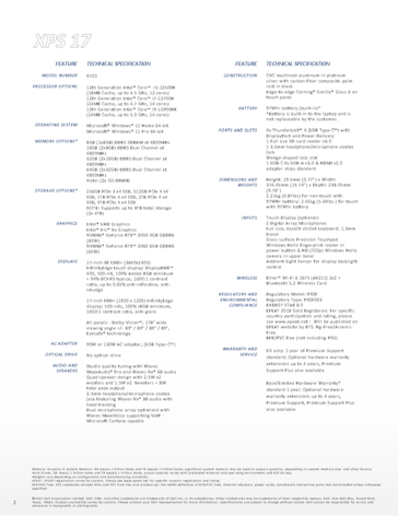 Dell XPS 17 9720 specifications (Source: Dell)